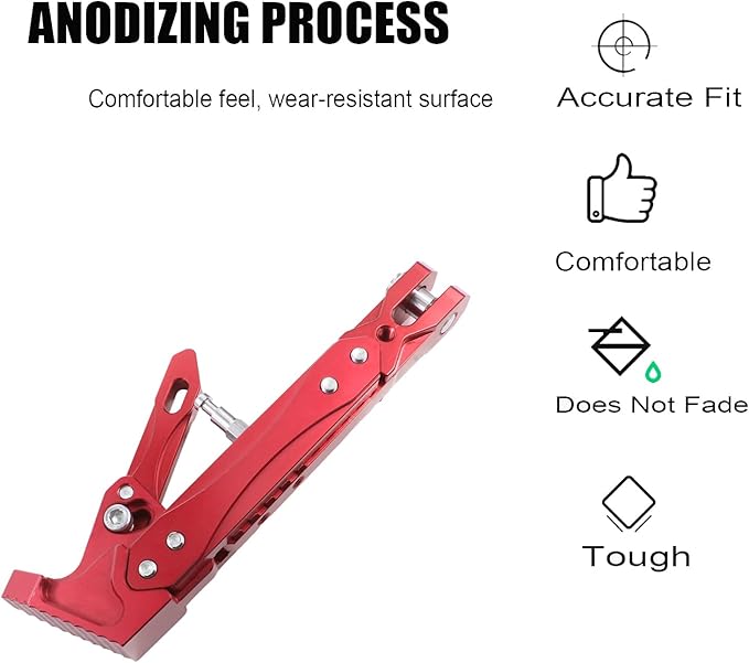 Universal CNC Aluminum Alloy High Quality Motorcycle Adjustable Kickstand Accessories Motor Scooter Modified Tripod Holder Kickstand Foot Side Support Stand Motor Motorbike Dit Pit Bike
