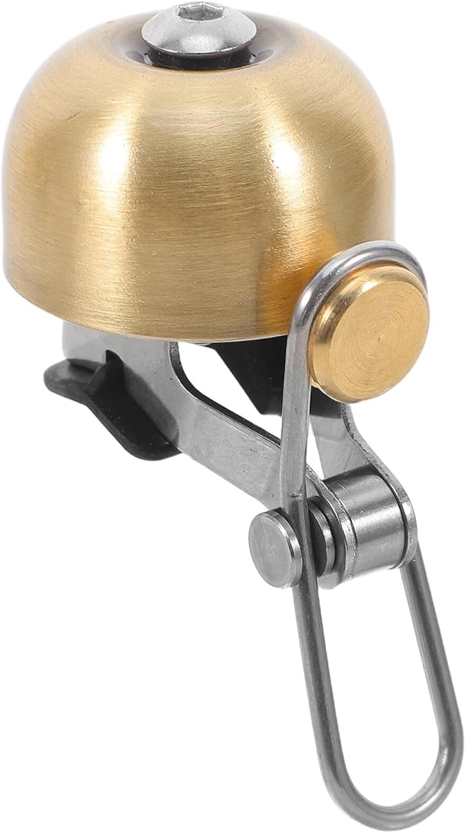 Copper Bike Bell Vintage Cycling Bell with Loud Sound Brushed Copper for Road Mountain Folding Bikes Bicycle Handlebar Accessory Suitable for Urban Commuting and Outdoor Riding