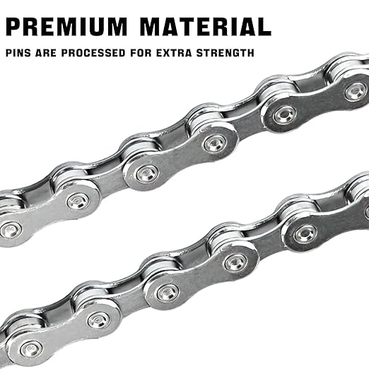 VERKSTAD 10 Speed Bike Chain, Bike Chain 1/2" x 11/128" 116 Links for Road Bike MTB Racing Cycling
