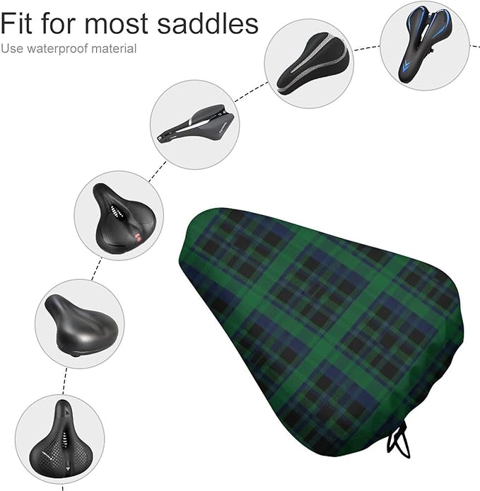Adjustable Exercise Bike Seat Cover, Soft Cushion Indoor Outdoor Dust Resistant Protection