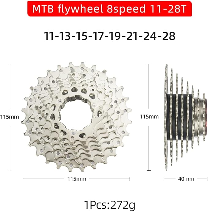 CYSKY 8/9/10/11/12-Speed Cassette 11-25T/28T/32T/34T/36T/40T/42T/46T/50T/52T Bike Sprocket Freewheel Compatible with Shimano, Sram HG Hub, Fit for Mountain Bike, Road Bike, MTB Cassette