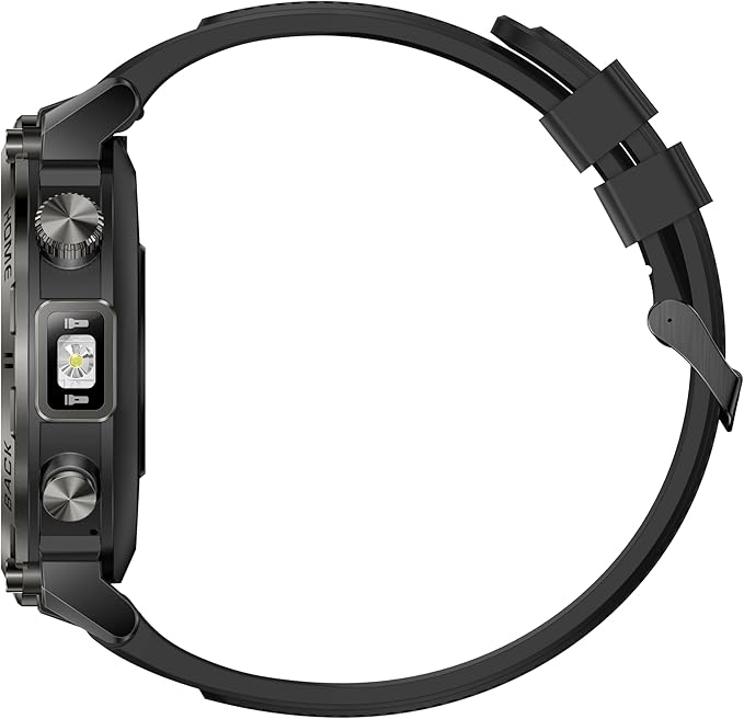 Military Smart Watches for Men Built-in GPS with LED Flashlight Compass, 3ATM Waterproof Rugged Tactical Smartwatch with Text and Call, 1.45" HD Fitness Tracker with HR SPO2 Monitor for iPhone Android
