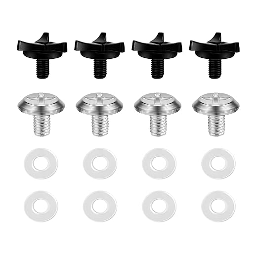 8 Pcs Motorcycle Helmet Screw,Stainless Steel Helmet Visor Screws Four Wheeler Helmet Screw with 8 Pcs Rubber Washers Helmet Accessories for Motor Bike