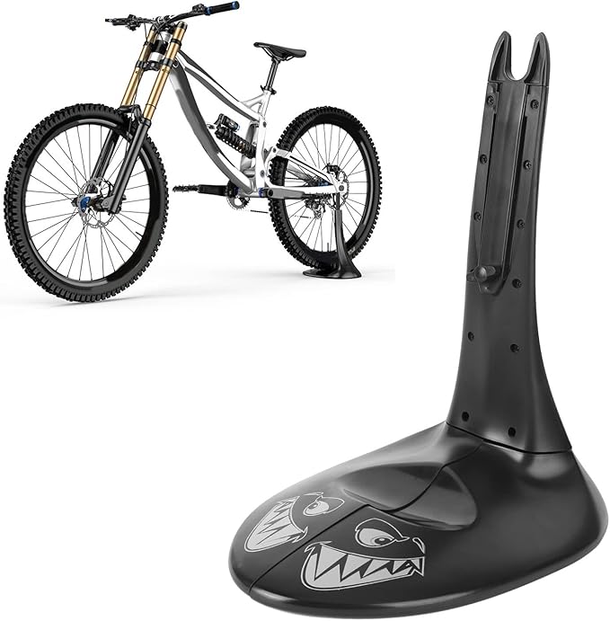 Tissting Bike Floor Stand, Bicycle Storage for Indoor Outdoor Garage, Bike Floor Rear Wheel Parking Rack Fit for 26in 27.5in 29in Mountain Road Bikes MTB