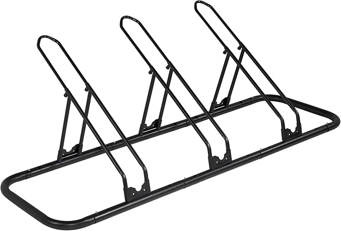 CyclingDeal Bike Rack Floor Parking Bike Stand for up to 6 Bicycles | Indoor, Home & Garage Storage Rack | Stable & Secure Bicycle Stand w/ Tire Grooves Up to 29", Holding Plates & Custom Spacing