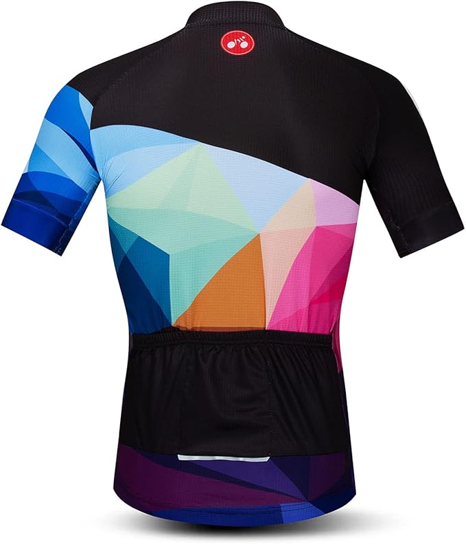 Men's Cycling Jerseys Tops Biking Shirts Short Sleeve Full Zipper Bike Clothing