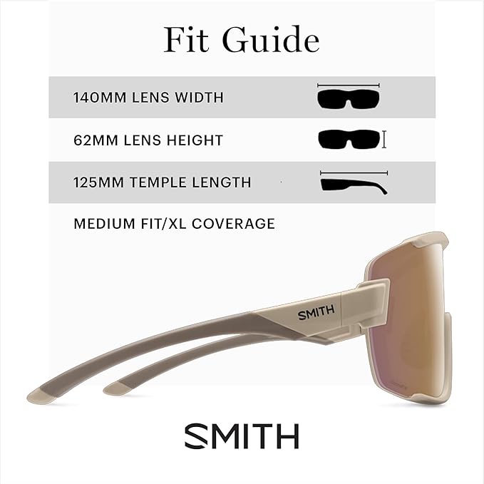 SMITH Wildcat Sunglasses with ChromaPop Shield Lens – Performance Sports Sunglasses for Biking & More – For Men & Women