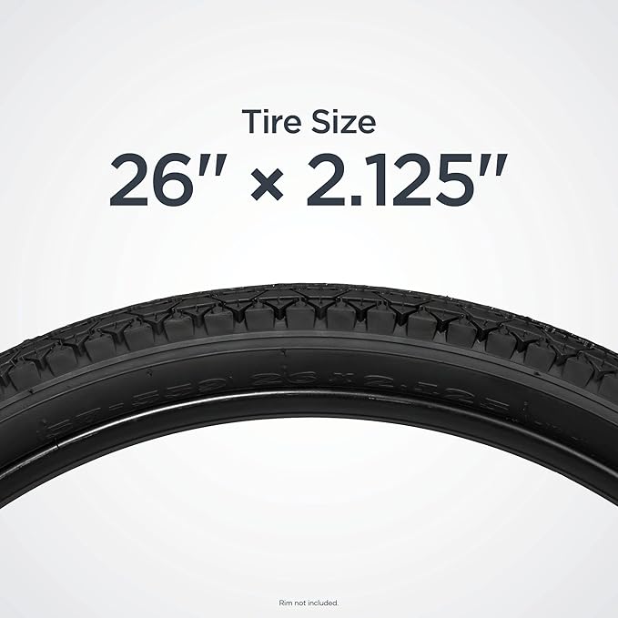 Schwinn Replacement Bike Tire, Folding Kevlar Puncture Guard Tire, Steel Bead Construction, Replacement for Mountain, Hybrid or Cruiser Bicycles
