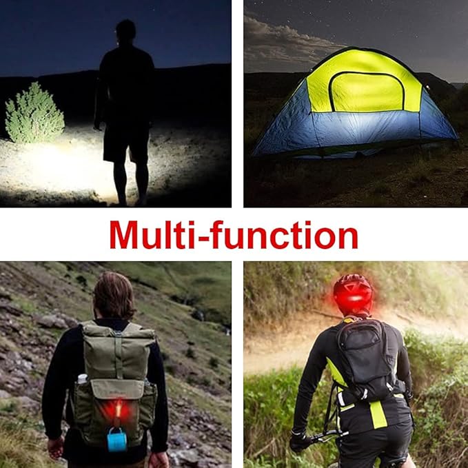 1200 Lumens Bike Lights for Night Riding,Super Bright Bike Lights Front and Back,USB Rechargeable Bicycle Light,3 LED Bike Headlight with Power Bank Function,IPX5 Waterproof,3+5 Light Modes
