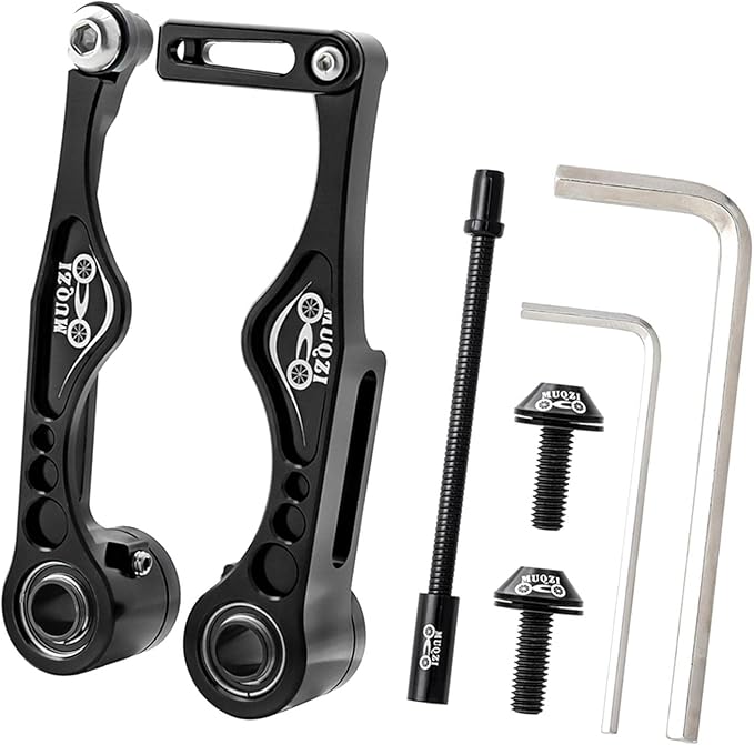 Linear Pull Bike V Brakes Front Rear Set Replacement Fit,Aluminum Alloy V-Type Bike Brake Set for Road Bike Bike BMX Repairing Accessories