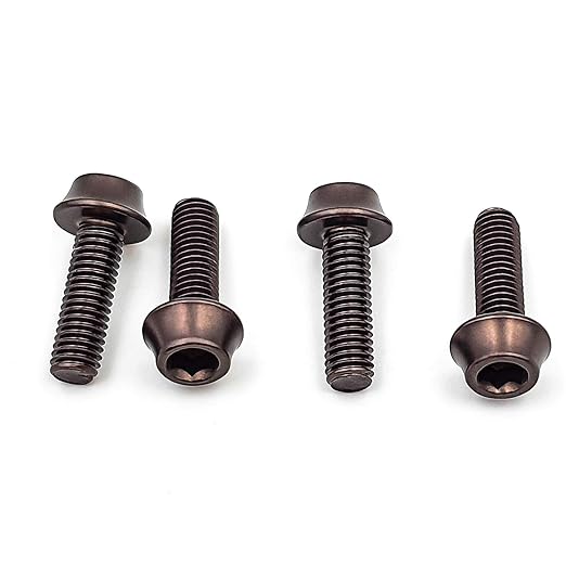 ONIPAX Aluminum Water Bottle Cage Bolts M5 x 16mm Pack of 4 pcs (Grey)