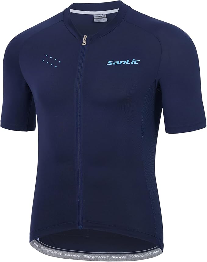 Santic Men’s Cycling Jersey Short Sleeve Bike Shirts for Men Bicycle Jacket with Pockets Breathable & Quick Dry Yorkson