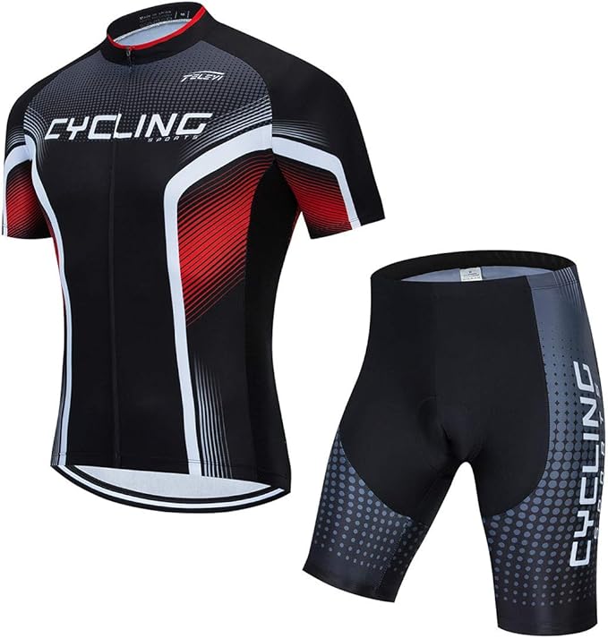 Men's Cycling Jersey Set, Summer Mountain Bike Clothing Short Sleeved Riding Jerseys