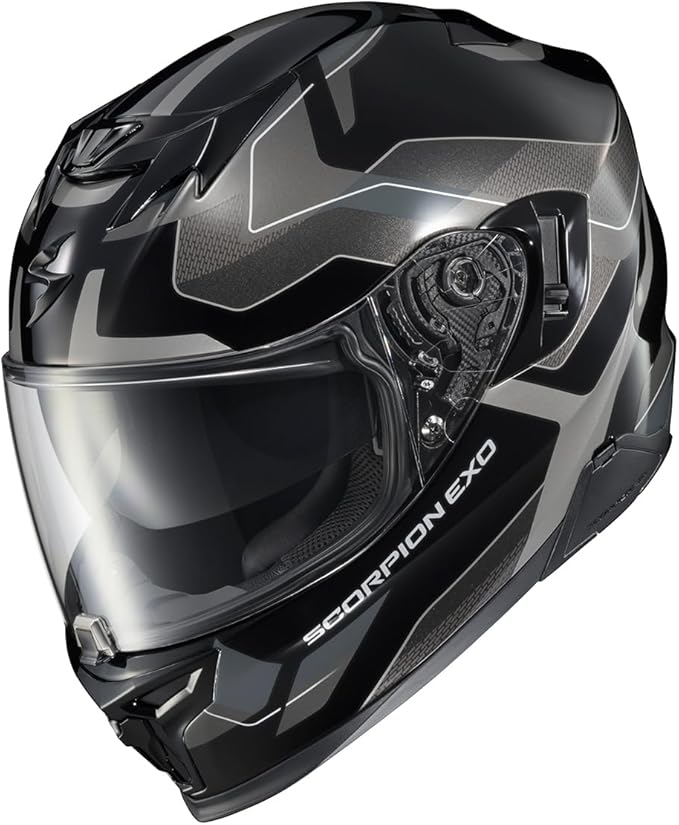 ScorpionEXO T520 Full Face Touring Motorcycle Helmet with Bluetooth Ready Speaker Pockets DOT ECE Approved Zuse (Phantom - Medium)