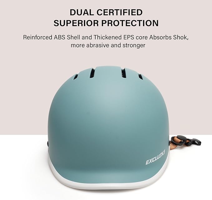 Exclusky Bike Helmet for Adults,Adjustable Cycling Helmet for Men & Women Safety Certified Bicycle Helmet for Commuting, Road Biking, Skating with USB Rechargeable Rear Light