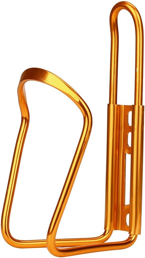 Lightweight Aluminum Alloy Bicycle Water Bottle Cage Holder for Outdoor Activities, Bike Bicycle Cycling Drink Water Bottle Rack Holder Cage (Gold)