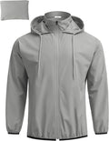 COOFANDY Men's Light Rain Jacket with Hood Packable Waterproof Raincoat Golf Rain Gear Travel Hiking Windbreaker