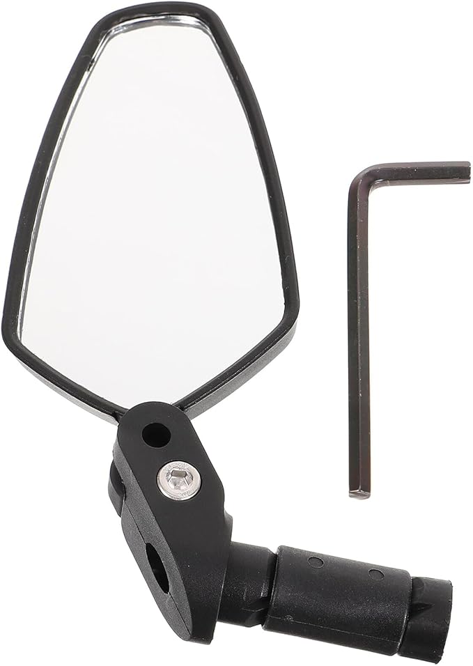 GANAZONO Bike Mirror Rearview Cycling Mirror Handlebar Mount Wide Angle for Mountain Bike Black Short Version