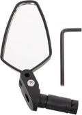 GANAZONO Bike Mirror Rearview Cycling Mirror Handlebar Mount Wide Angle for Mountain Bike Black Short Version