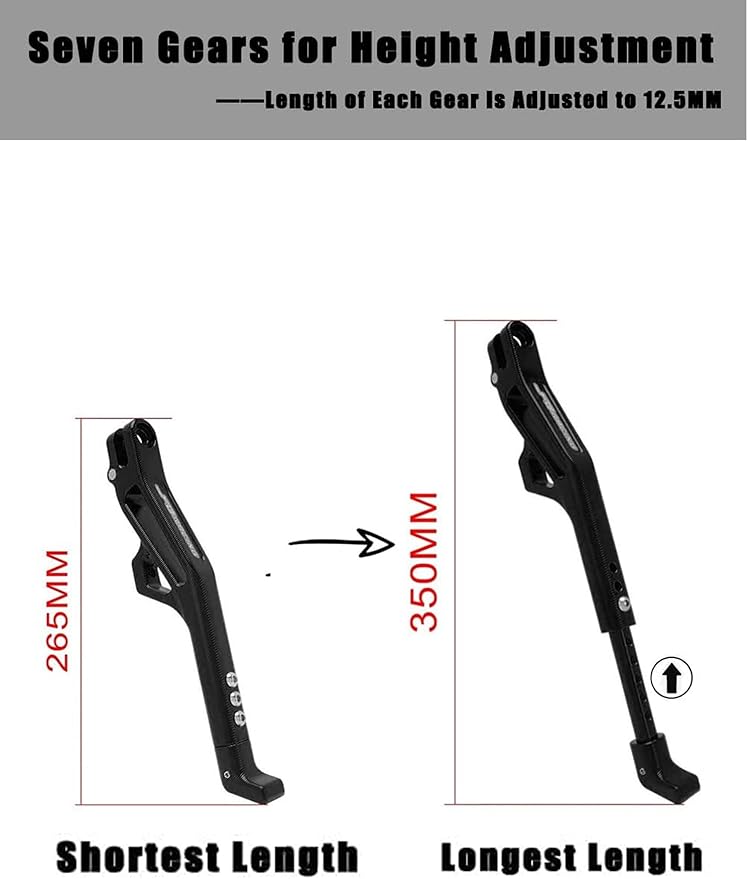 JFG RACING Kickstand for Surron Light Bee,CNC Foot Pegs Kick Stand for Electric Dirt Bike Surron Light Bee X and S/Talaria Sting/X160/X260-Purple