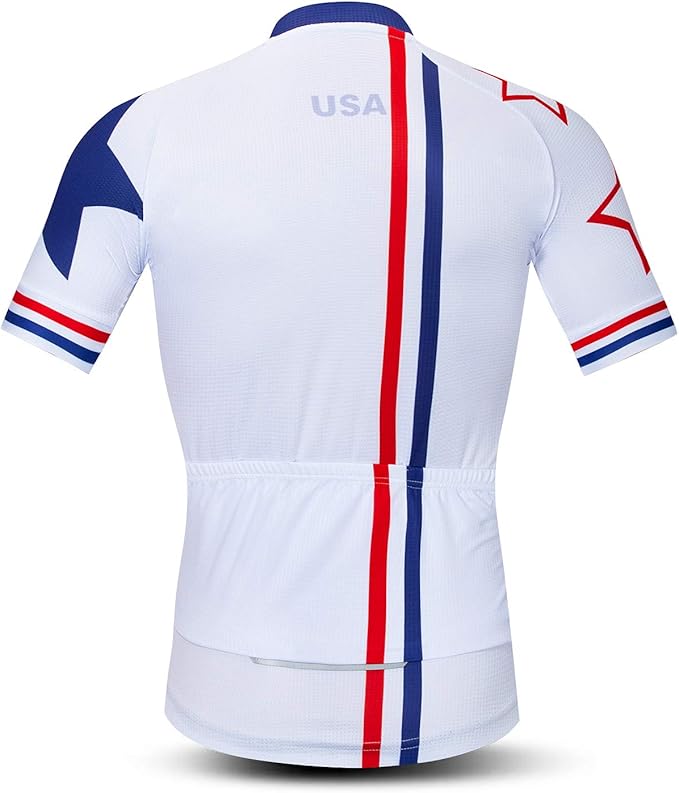 Cycling Jersey Mens Bike Shirt Biking Tops for Road Racing MTB BMX Dirt Road Quick Dry, Comfortable, Moisture Wicking