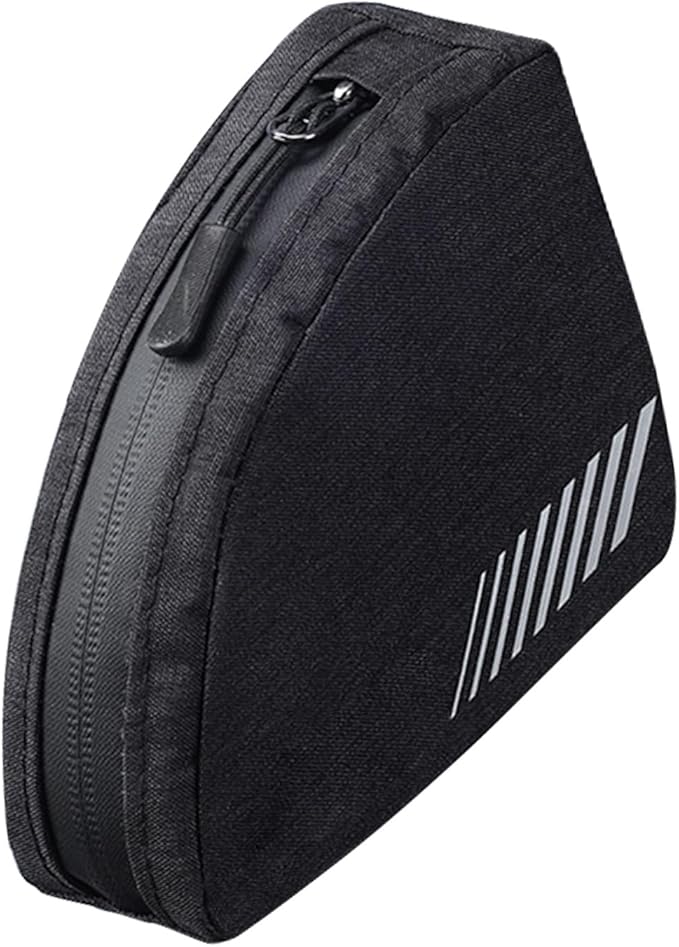 Bike Top Tube Bag, Bike Triangle Tools Storage Bag Top Tube Pouch with Reflective Strap, Rainproof Design, for Road Mountain Outdoor Cycling Accessories (0.3L)