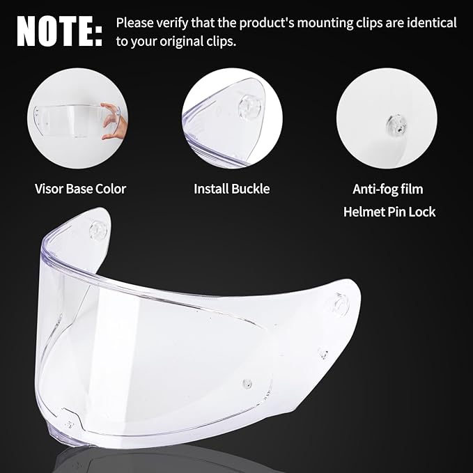 Helmet Visors for Assault/Rapid/Stream,Motorcycle Helmet Visor,Helmet Visor Accessories (Transparent)