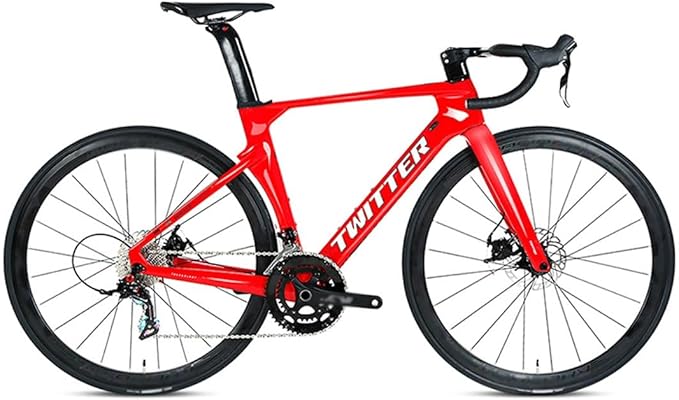 700C Carbon Road Bike Frameset 46/48/50/52/54/56cm Racing Frame Disc Brake 100mm/142mm Thru Axle Frame 90x420mm Handlebar Internal Routing(Blue,56CM)