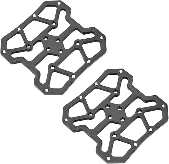 VBESTLIFE 1 Pair Aluminum Alloy Bike yle Clipless Pedal Platform Adapters for Shimano Spd Speedplay (Black, Red)(Black) Clipless Platform Adapter Spd Platform Adapter