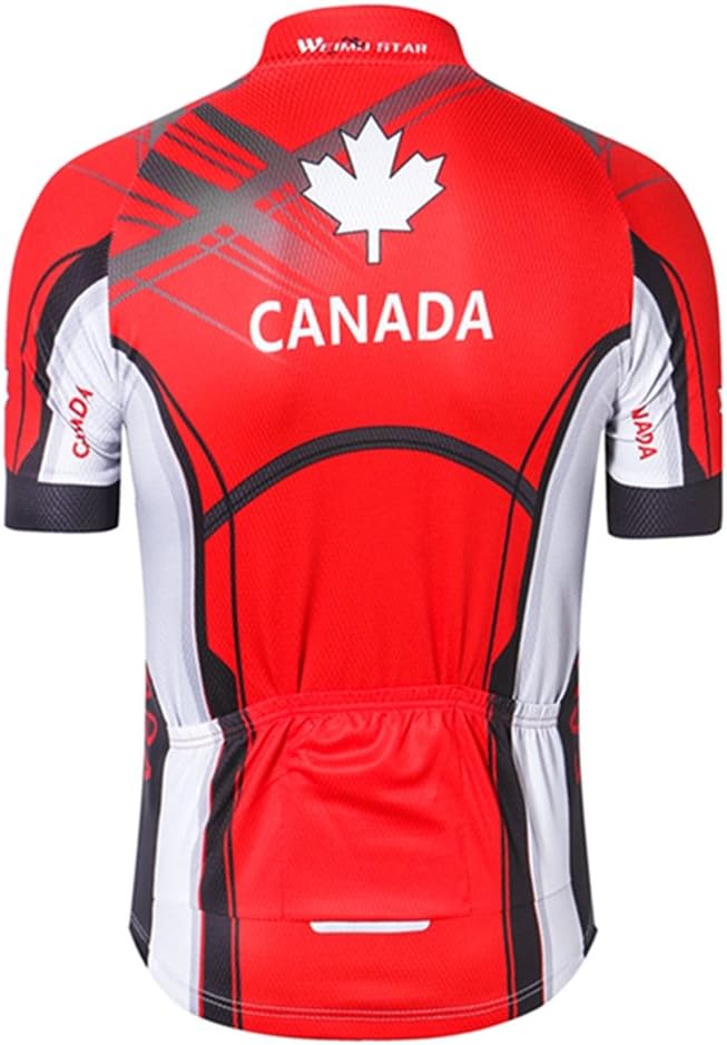 Weimostar Men's USA Cycling Jersey Short Sleeve Biking Shirts Breathable with Pockets