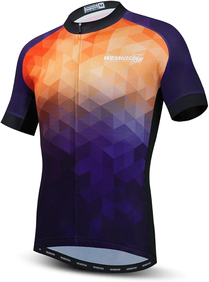 Men's Cycling Jerseys Wolf Print Bicycle Shirts Summer Road Bike Clothes Quick Dry Breathable