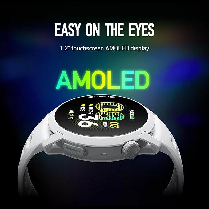 COROS PACE 4 Ultralight Sport GPS Watch, 1.2" AMOLED Touchscreen,19 days of daily use, Voice Features, Advanced Training Tools, GPS, Heart Rate Monitor, Navigation, Run, Bike, and Ski - Black Silicone