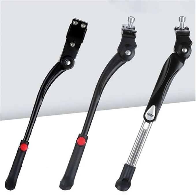 Bicycle Kickstand Foot Adjustable Bicycle Kickstand Aluminum Alloy Bicycle Parts Foot Rest Non-Slip Bike Side Support Bike Kick Stand(Three Holes)