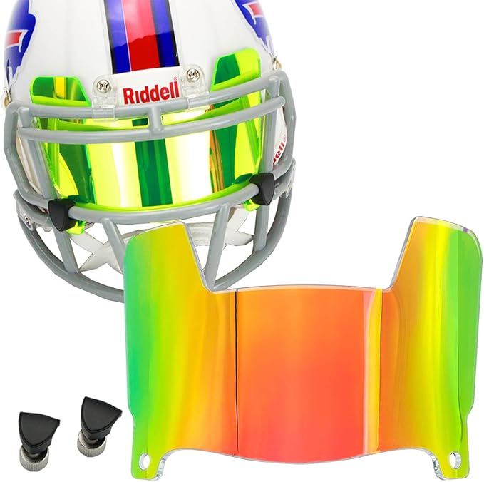 Mini Football Helmet Visor Clear with Clips Universal Fit for Collectors and Display
