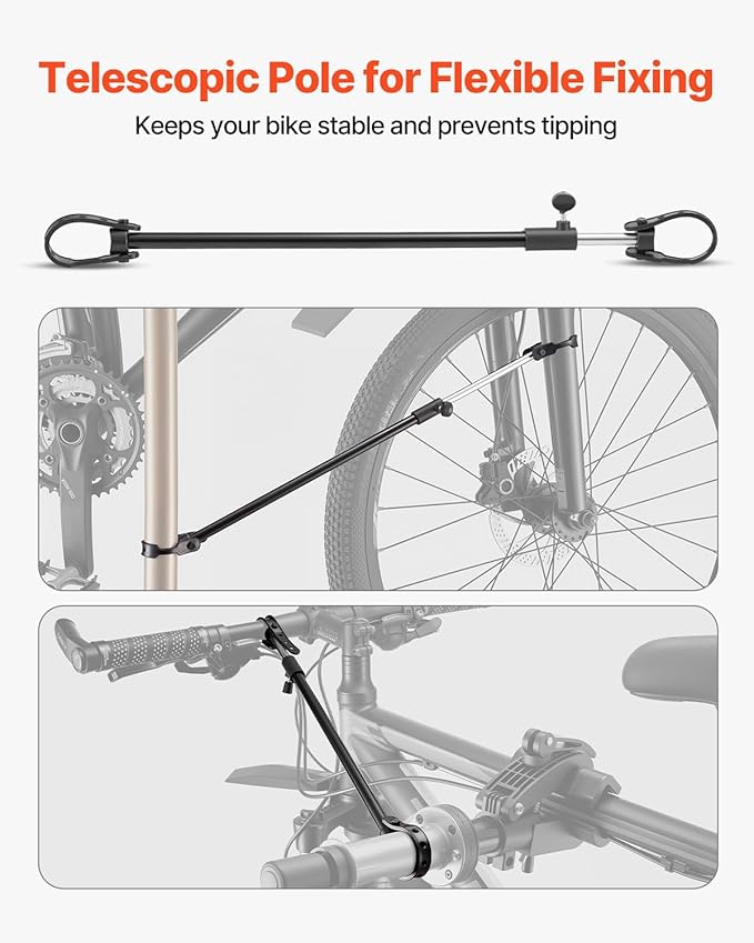 VEVOR Bike Repair Stand, 88 lb Heavy-duty Bicycle Work Stand with 41.3-59.8 in Adjustable Height & Magnetic Tool Tray, Foldable Bicycle Maintenance Rack, Shop Home Mechanics for Mountain & Road Bike