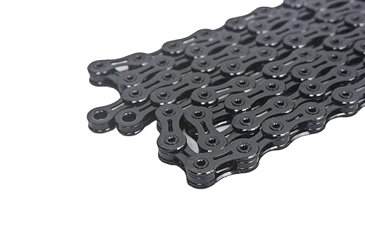 PYC SP1101 11-Speed Bike Chain, 116 Links (116L), Super Lightweight Hollow-Pin Bicycle Chain for Mountain (MTB) & Road Bikes, Compatible with Shimano, SRAM, Campagnolo (DLC Black)