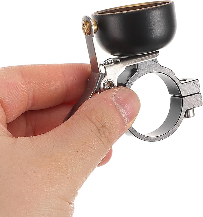 Vintage Bike Bell and Adults, Mini Black Copper Bicycle Ring Bell with Loud Warning Sound, Compatible with Road, Mountain Bikes and Scooters for Safety and Decoration