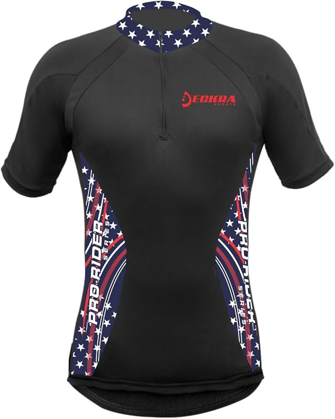 Mens Cycling Jersey Short Sleeve Biking Summer Shirt Breathable 3 Rear Pockets, Bicycling Top/Shirt