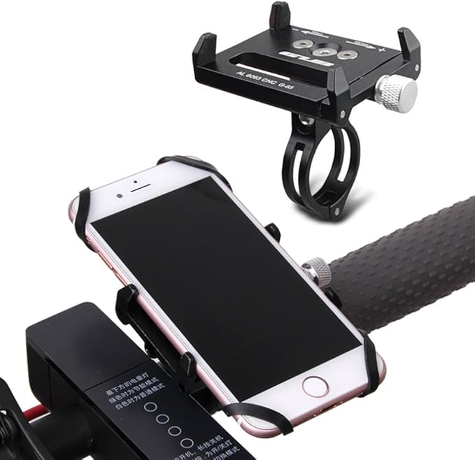 GUB Universal Phone Mount, Adjustable, Compatible with iPhone 8 Plus and Other Smartphones, Black with Band