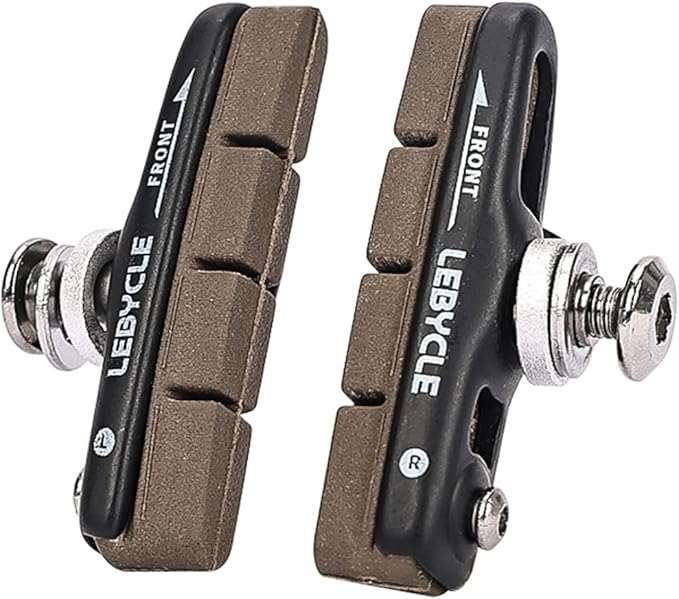 Carbon Rim Brake Pads for Road Bikes - Replaceable Cork Composite Brake Pads with Drainage Grooves | Compatible with C-Brakes