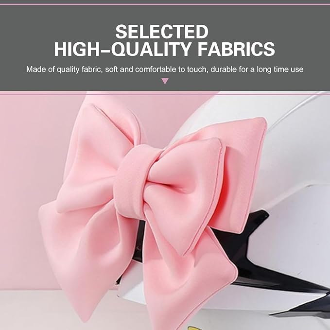Large Bow Helmet Accessory, Cute Beautiful Bow Helmet Accessory, Suction Cup Waterproof Fade-Resistant Ornament for Women, Universal for Most Motorcycle Helmets