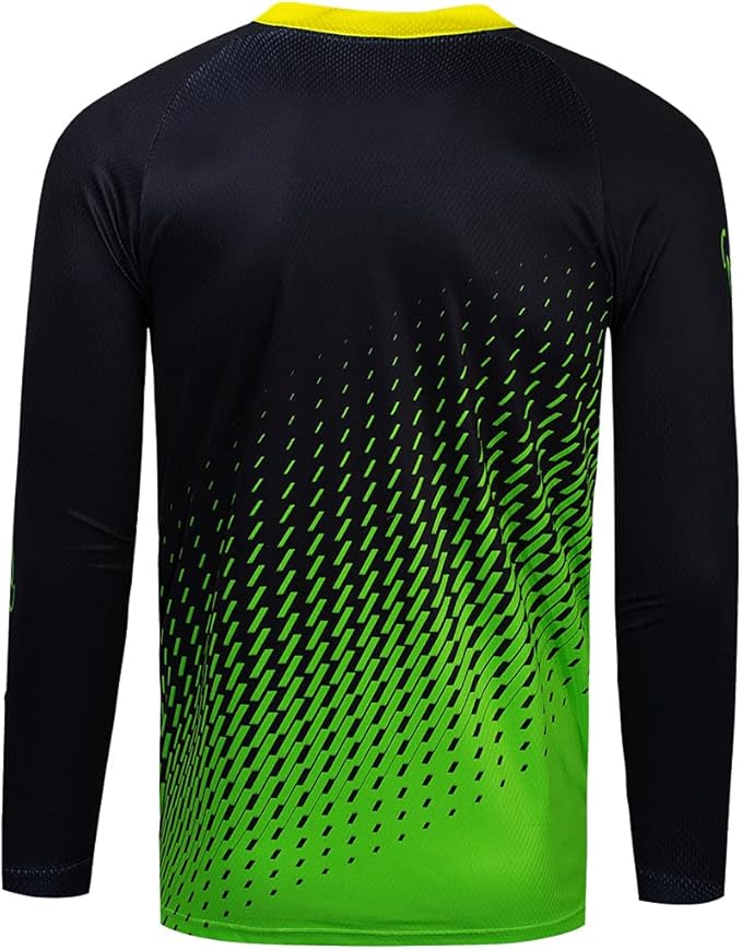 Men's Mountain Bike Jersey Long Sleeve MTB Off-Road Motocross Jersey Quick Dry Downhill&Motocross Shirts