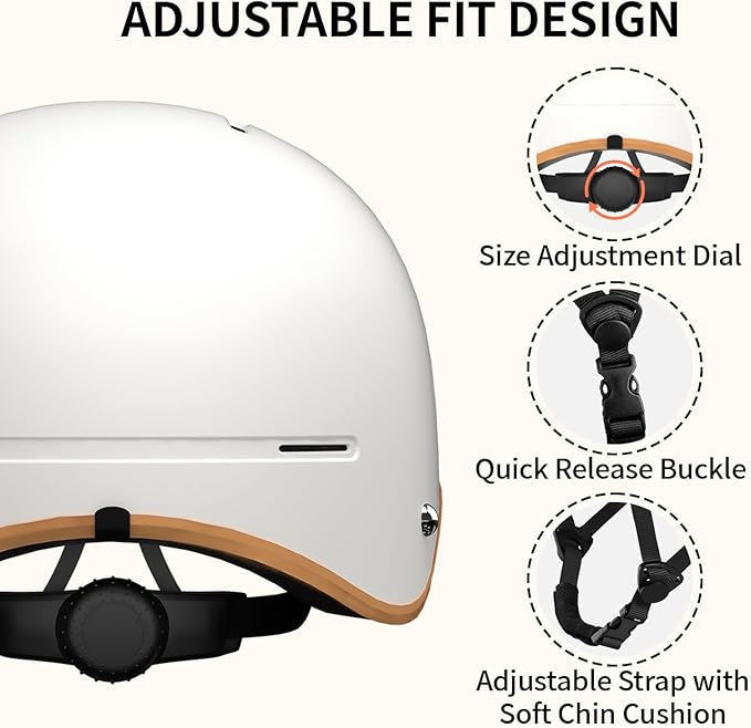 Bike Helmet for Adults, Adjustable Bicycle Helmet for Men & Women, Cycling Helmet with Safety Certified for Scooter, Skateboard, Mountain Bike, Road Bike, Commuting