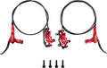 Z00M HB876 4-Pistons Hydraulic Disc Brake Set, MTB Hydraulic Brakes Left Front 850mm Right Rear 1450mm Bicycle Hydraulic Brake Kit for eBike, Mountain Bike, Road Bike, Fat Bike(Pre-Bled)