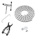 Bike Chain 6/7/8 Speed 122 Links with Complete Tool Kit - Bicycle Replacement Set Includes Chain Breaker, Link Pliers, Hook, and Quick Link for Hub Motor E-Bike, Mountain & Road Bikes