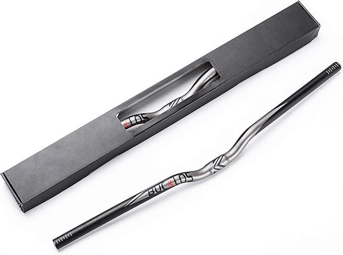 BUCKLOS 25.4/31.8mm Mountain Bike Handlebars Flat/Riser Bar, Aluminum Alloy MTB Handlebar 660/720/780mm, Premium Matter Mount Bikes Bicycle Handle Bar