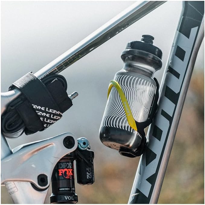 LEZYNE Matrix Team Cage - Lightweight Durable Composite Matrix Material Standard Mount Fit Left & Right Side Loading Water Bottle Holder for Road, Gravel & Mountain Bikes, Black/Black