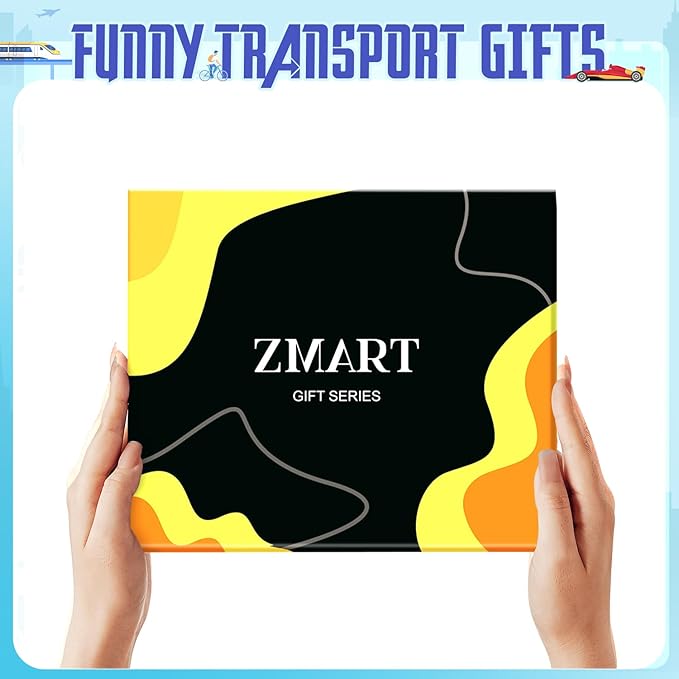 Zmart Transportation Gifts for Men Women - Airplane Cycling Race Car Socks for Adult