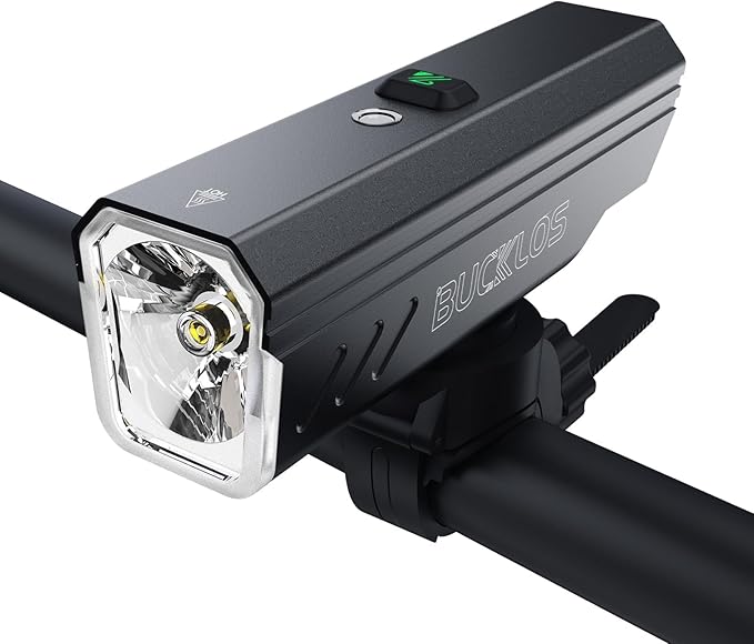 BUCKLOS 1000/1500/2000 Lumens Ultra Bright Bike Lights for Night Riding, Bicycle Headlight with Auto-Dimming LED USB Rechargeable 7/5 Modes, IPX5 Waterproof Front Light, Long Battery Powered