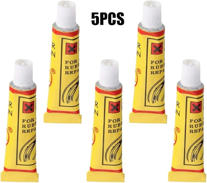 Bike Tyre Repair Glue - Inner Tube Patch Kit, Puncture Repair Tools 5PCS